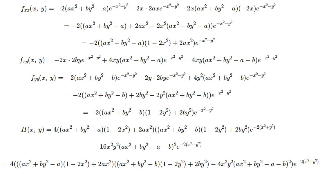 e^(-x^2-y^2)(ax^2+by^2) , (a , b>0) , a